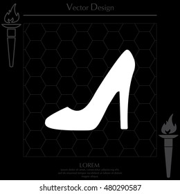 heel shoes - vector icon