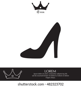 heel shoes - vector icon
