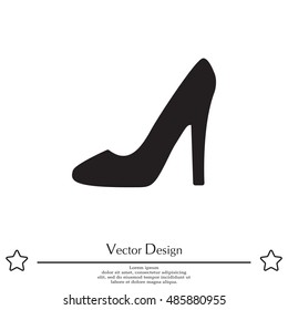 heel shoes - vector icon