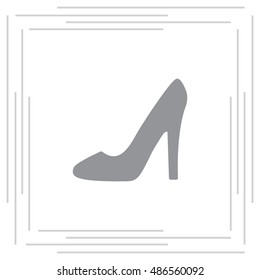 heel shoes - vector icon