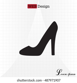 heel shoes - vector icon