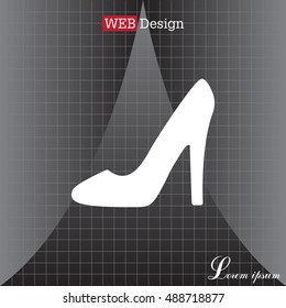 heel shoes - vector icon