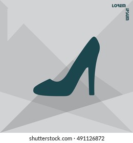 heel shoes - vector icon