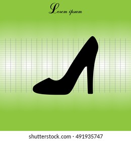 heel shoes - vector icon