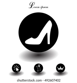 heel shoes - vector icon