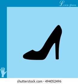 heel shoes - vector icon