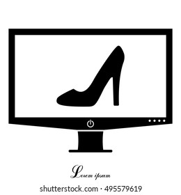 heel shoes - vector icon