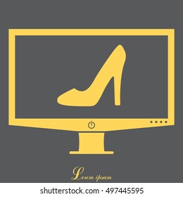 heel shoes - vector icon