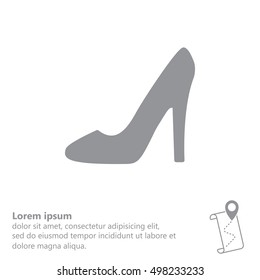 heel shoes - vector icon