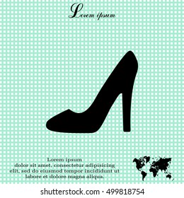 heel shoes - vector icon