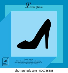 heel shoes - vector icon