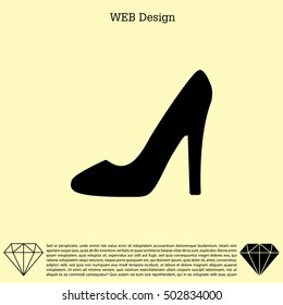 heel shoes - vector icon