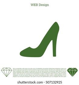 heel shoes - vector icon