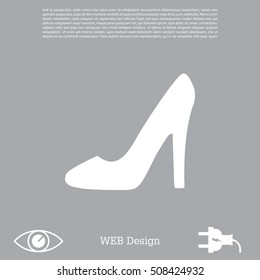 heel shoes - vector icon