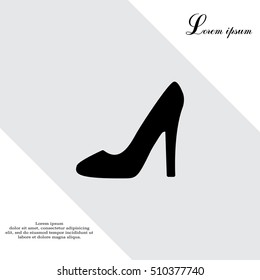 heel shoes - vector icon