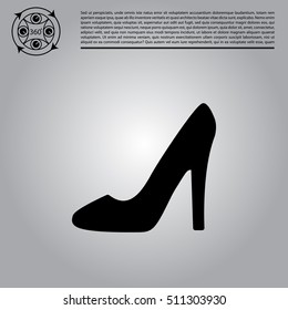 heel shoes - vector icon