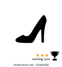 heel shoes - vector icon
