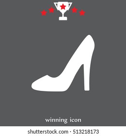 heel shoes - vector icon