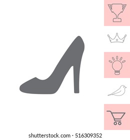 heel shoes - vector icon