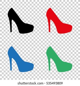 heel shoes -  vector icon