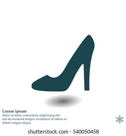 heel shoes - vector icon