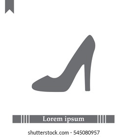 heel shoes - vector icon
