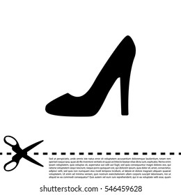 heel shoes - vector icon