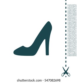 heel shoes - vector icon