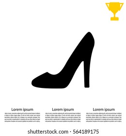 heel shoes - vector icon