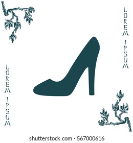 heel shoes - vector icon