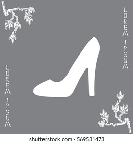 heel shoes - vector icon