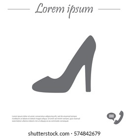 heel shoes - vector icon