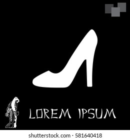 heel shoes - vector icon