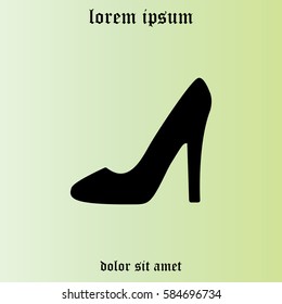heel shoes - vector icon