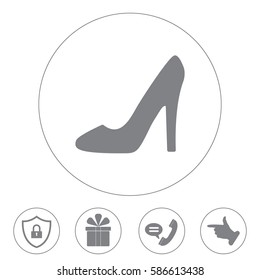 heel shoes - vector icon