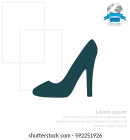 heel shoes - vector icon