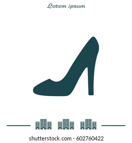heel shoes - vector icon