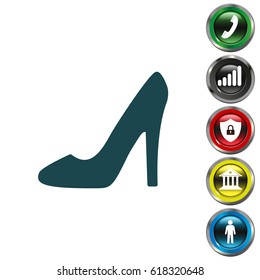 heel shoes - vector icon