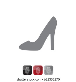 heel shoes - vector icon