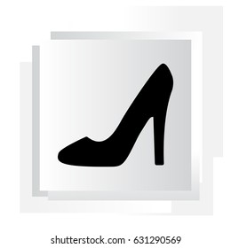 heel shoes - vector icon