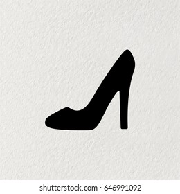 heel shoes - vector icon