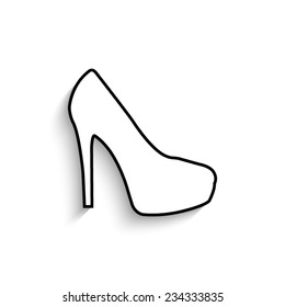  heel shoes - vector icon with shadow