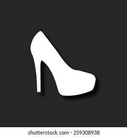  heel shoes  - vector icon with shadow