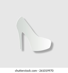  heel shoes  - vector icon with shadow