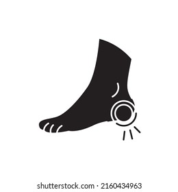 Heel spur color line icon. Human diseases. Pictogram for web page, mobile app, promo.