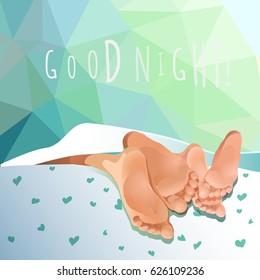 Heel under a blanket. Vector file. Adobe Illustrator 10 EPS