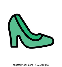 heel vector flat color icon 