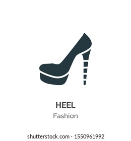 Heel vector icon on white background. Flat vector heel icon symbol sign from modern fashion collection for mobile concept and web apps design.