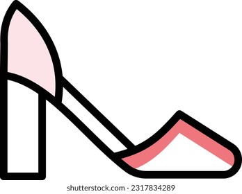 heel Vector illustration on a transparent background. Premium quality symmbols. Line Color vector icons for concept and graphic design.