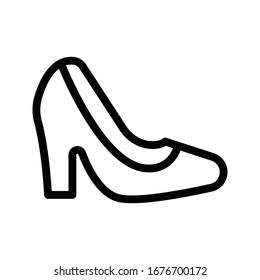 heel vector thin line icon 